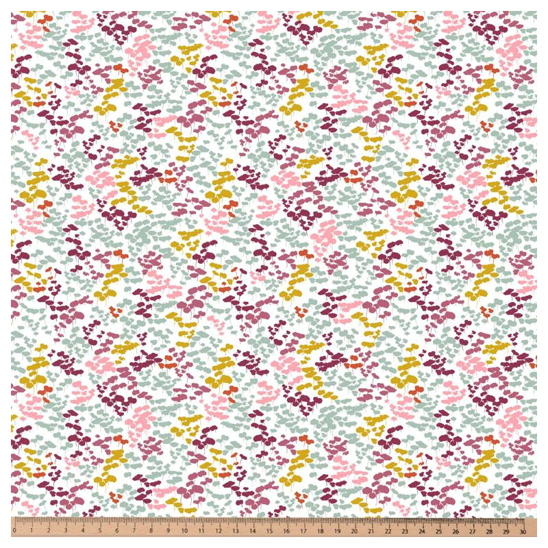 Popelina estampada FINCK Blanco / Multicolor apagados